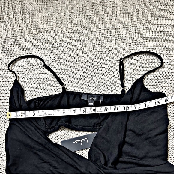 Black Lulu’s Minimalist Wrap Crop Top - Picture 9 of 11